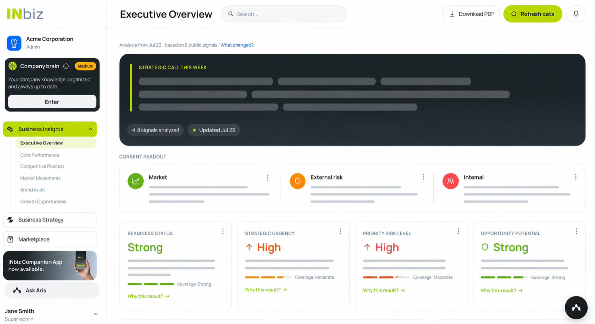 Business Insights — screenshot
